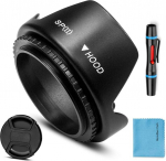 52mm objektiivi kapuuts, Fotover Universal Tulip Flower objektiivi kapuuts p&auml;ikesevarju koos kesklinna Pinch objektiivi korgiga Canon Nikon Sony Pentax Olympus Fuji kaamerale