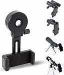 LUXUN Universal Mobile Phone Holder, Telescopic Phone Adapter, Quick Installation Smartphone Adapter Holder, Clip Holder for Binoculars, Telescope, Monocular Spotting Scope, Microscope Accessories