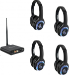 Retekess TA004 Silent Disco juhtmevabad k&otilde;rvaklapid, 3 kanalit valikuliselt, HiFi Stereo Audio vastuv&otilde;tja k&otilde;rvaklapid, 200 m Worjing Distance, Over-Ear k&otilde;rvaklapid koos helitugevuse regulaatoriga arvutile, mobiiltelefonidele, TV-le