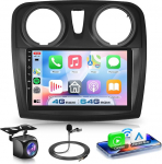 4+64G Autoradio Android 15 Renault Dacia Sandero 2 B52 2012-2019, 9-tolline HD puuteekraaniga autoraadio traadita Carplay Android auto GPS Wi-Fi USB Bluetooth 5.0 FM RDS raadio tagurdamine