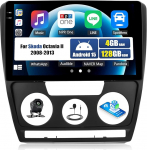 4+128G Android 15 CAMECHO satelliitnavigatsiooniga autoraadio VW Skoda Octavia II 2008-2013 GPS Bluetooth raadio 10-tollise Incell puuteekraaniga koos traadita Carplay Android auto FM RDS peeglilink + Canbusiga