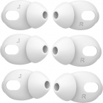 3 paari k&otilde;rvaklappe + k&otilde;rvaklapid Airpods 4 jaoks, Ultra &otilde;huke silikoonist k&otilde;rvaklapid asendus Airpods 4 Gen jaoks ei sobi laadimiskohvrisse, valge
