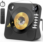 Greadio CD-m&auml;ngija kaasaskantav Bluetooth 5.1, laste CD-m&auml;ngija koos k&otilde;lariga, puldiga, HiFi-heliga, tolmukaitsega, AUX/USB taasesitus, kaasaskantav CD-m&auml;ngija koju (must)