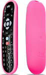 SKY Q Remote Cover Kaitsekate Inbrackets - Shockproof Cover Case Skin for Sky Q Remote Control EC202 - Premium Durable Silicone Honeycomb Structure (Hot Pink)