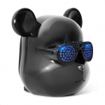 Ibiza - BEAR-SOUND - Baffle, Akku-Lautsprecher in Form eines B&auml;renkopfes mit LED in der Brille - Bluetooth, USB, Micro-SD, Aux - TWS - Design, modern, l&otilde;bus