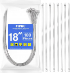 Pakett 100 metallkaabli sidumist 450 mm x 4,6 mm roostevabast terasest metallkaabli sidumistega kandev&otilde;ime 122 kg Roostevabast terasest kaabli sidumine 304 Sobib v&auml;ljalaskepaketi tara jaoks v&auml;ljas varikatusega