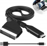 Scart adapter HDMI videokonverter Audio HD 720P/1080P HDMI adapter 1 tk must Scart adapter HDMI Scart adapter TV projektor DVD PS4 jaoks