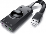 CSL - USB mini helikaart v&auml;liselt - Virtual Surround - &uuml;hildub arvutiga Notebook Tablet PC MacBook - Plug and Play - Windows 10/11 &uuml;hilduv - must