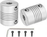 hankekaart Flexible Kupplungen, 5 mm kuni 8 mm, Gelenkverbinder aus Aluminiumlegierung, flexible Wellenkupplungen, Motorkupplung mit Schraubenschl&uuml;ssel f&uuml;r 3D-Drucker, CNC-Maschinen, DIY-Encoder D25