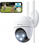 ieGeek 2K Outdoor WiFi Surveillance Camera, PTZ Outdoor IP Camera Surveillance, WiFi Dome Camera with Coloured Night Vision, Motion Detection, Human Motion Sensor, Two-Way Audio