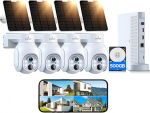 2K p&auml;ikesepaneeliga valvekaamera, 4MP juhtmeta 5G ja 2.4G WiFi turvakaamera v&auml;ljas, 355&deg; pan-tilt, 10-kanaliline NVR 500GB HDD-ga, v&auml;rviline &ouml;&ouml;n&auml;gemine, 2-suunaline heli, ilma kuutasuta, pakett 4-st