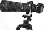 ROLANPRO objektiivi katte kamuflaaž vihmakate Sony FE 200-600mm F5.6-6.3G OSS objektiivi katte relva riietus #18 Tume must veekindel