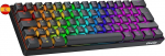 Geeky GK61 60% | Hot Swapable mehaaniline m&auml;nguklaviatuur | 62 klahvi mitmev&auml;rviline RGB LED taustvalgustus PC/Mac m&auml;ngijatele | ISO ES Hispaania paigutus (must, mehaaniline kiirus kollane)