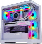 Spirit Of Gamer - Spark Dark, PC Case, Gamer, akvaarium, RGB, &uuml;hildub ATX/mATX/mITX, 6 ventilaatorit 120 mm ARGB, kesktorn m&auml;ngimine t&uuml;hi k&uuml;lg ees ja eesmine osa