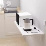 Wandmontierter Schreibtisch, platzsparender Klapptisch, Holz, K&uuml;che, Wandschreibtisch, kompakte Werkbank f&uuml;r Zuhause, B&uuml;ro, W&auml;sche und K&uuml;che, inklusive Zubeh&ouml;r (L x B x B): 80 x 40 cm