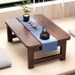Japanischer Esstisch, zusammenklappbarer Schreibtisch f&uuml;r kleine R&auml;ume, Walnussholz, ideal f&uuml;r Wohnzimmer, Empfangsr&auml;ume, 100 x 48 x 35 cm.