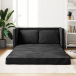 Magamisfunktsiooniga diivan, must, 122 x 204 x 55 cm, samet, Lounge diivan, diivanid ja diivanid, l&otilde;&otilde;gastav diivan, diivan elutuppa - 353959