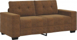 Zweisitzer Diivan 140 cm Kunstleder Braun Modernes Loveseat Relaxsofa mit gepolsterten Sitzkissen f&uuml;r Wohnzimmer Schlafzimmer bequem und langlebig