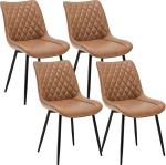 WOLTU 4 s&ouml;&ouml;gitooli komplekt, k&ouml;&ouml;gitool, pehmendusega tool, disaintool, seljatoega, kangast istme ja metallraamiga