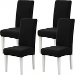 Toolikatted s&ouml;&ouml;gitoa jaoks, must, komplekt 4, k&otilde;rge seljaga toolikatted, Stretch Slipcover
