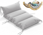 COSYLAND Ronimiskaare padi 50 x 100 cm - Pehme padi Ronimiskaarele, p&auml;ikesevarjule ja aiatoolile, libisemisvastane, kokkupandav, mitmek&uuml;lgselt kasutatav, helehall, juhuslik