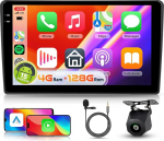 【4+128G】 Hodozzy Carplay Autoradio f&uuml;r VW Touareg 2003-2010, Android Autoradio 9 Zoll In-Cell Bildschirm mit Android Auto/WiFi/GPS/RDS/FM/Bluetooth/USB+AHD Tagfahrkamera