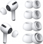 Asendusk&otilde;rvaklapid Airpods Pro ja Airpods Pro 2. p&otilde;lvkonda m&uuml;rav&auml;hendusavadega Silikoonist k&otilde;rvaklapid Airpods Pro XS/S/M/L, must, valge (valge, 4 paari XS/S/M/L)