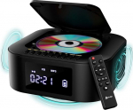 KLIM Boombox E1 raadio CD-m&auml;ngijaga - Bassiv&otilde;imendus koos k&otilde;lariga - FM-raadio, MP3, Bluetooth, AUX, USB - kaasaskantav CD-m&auml;ngija traadita režiimiga ja laetav aku - puldiga - must/kuldne