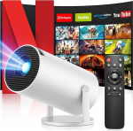 Mini projektor 4K, Full HD 1080P mini projektor, tugi WiFi 6 ja Bluetooth 5.4, projektor mobiiltelefoni jaoks Android 11, auto keystone 360&deg; p&ouml;&ouml;ramine, kaasaskantav projektor HDMI/TV Stick/Laptopiga