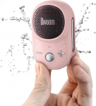 Divoom Itour-S Mini Tragbarer Bluetooth-Lautsprecher mit Mikrofon, Clip-on-Portable-Lautsprecher, IP67-Wasserdicht, 10-Stunden Spielzeit, F&uuml;r Baustelle, Werkstatt, Outdoor, Klettern (Rosa)