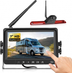 SIXWIN traadita tagumise vaate kaamera komplekt Mercedes Sprinter 2006-2019, 7-tolline monitor koos 1 autokaamera piduritulega IP67 veekindel &ouml;ine n&auml;gemine BSD 9-35V koos tagurdusliiniga