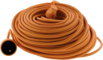 Zenitech - Pikenduskaabel 16A HO5VV-F 2x1.5mm&sup2; - Sobib ideaalselt muruniidukitele ja grillidele - Ilmastikukindel - Vastab NF ja CE standarditele - Oranž - Pikkus 45m.