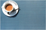 AMDXD Tischset Weihnachten Quadratisch 2er Set, 70% Vinyl 30% Polyester Platzsets Abwaschbar Europ&auml;ischer Stil Gewebt Texture Hitzebest&auml;ndige, Tischuntersetzer Natur Blau Gr&uuml;n, 30x45CM
