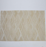 AMDXD 4 taldriku komplekt Retro Vintage Square, 70% PVC + 30% PET laudade taldrikud Boho Jacquard rombikujulise mustriga libisemisvastased lauaplaadid pestav &uuml;mmargune kollane 45 x 30 cm