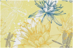 Stoff-Tischsets, waschbare Tischsets f&uuml;r Esstisch, 6er-Set,Sommer Lotus Blumen Weinlese Blumen Retro