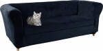 Chesterfield Stretch Diivan Cover 1, 2, 3 t&uuml;kki, diivanikate elutuppa, pehme, libisemiskindel, m&ouml;&ouml;bli kaitse, pehme ja luksuslik samet (diivan + 1 tk 3-kohaline, sinine1)