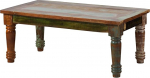 MASSIVMOEBEL24.DE Massivpuidust m&ouml;&ouml;bel Vintage lakitud kohvilaud 110 x 60 cm Taastatud puidust massiivne m&ouml;&ouml;bel Mitmev&auml;rviline t&auml;ispuidust m&ouml;&ouml;bel Fable #06