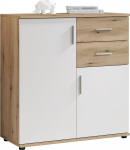 BC 1040 Mattvalge kapp, rustikaalne tamme viimistlus, kaasaegne kapp, palju hoiuruumi, 80 x 84 x 35 cm (B x K x S)