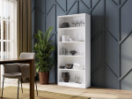Home Collective raamaturiiul, arhiiviriiul, seisev riiul, ruumijaotur, valge, 5 lahtise sektsiooniga, MDF puidust, laius 80 cm