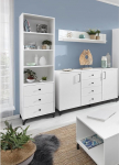 Elutoa komplekt Modernne valge l&auml;ikiv kohvilaud raamaturiiul seinariiul Sideboard Sideboard kapp sahtlitega