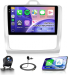 Rimoody 4G+128G Android Autoradio f&uuml;r Ford Focus Mk2 Mk3 Exi MT 2 3 2004-2011 Wireless Carplay Android Auto 9 Zoll Incell Bildschirm Radio GPS Navi WiFi Mirror Link Bluetooth FM/RDS/SWC R&uuml;ckfahrkamera