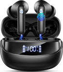 2026 Bluetooth k&otilde;rvaklapid, traadita Bluetooth 5.4, 56 tundi m&auml;nguaega k&otilde;rvaklapid 6 ENC m&uuml;rasummutusmikrofoniga, IP7 veekindlad traadita k&otilde;rvaklapid HiFi Stereo, k&otilde;rvaklapid LED-ekraaniga