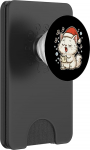 Weihnachtsmann-Katze singende Lieder PopSockets PopWallet f&uuml;r MagSafe