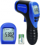 Touchless Tachometer Handheld Digital Laser Speedometer, 2.5-99999 RPM, Record (60 Data) / MAX/MIN/AVG Function, &plusmn; 0.02% + 1 Digtal Accuracy, Speedometer Tachometer. Meter Display