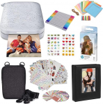 HP Sprocket Printer, Portable, 5.1 x 7.6 cm, Instant Print (White), Starter Kit