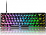 Akko MOD68 HE 8K Gaming Keyboard, CNC-t&ouml;&ouml;deldud alumiinium, Rapid Trigger Keyboard, 65% ISO DE QWERTZ paigutus, RT0.005 mm, juhtmega klaviatuur, (must l&auml;bipaistev, AstroAim magnetiline l&uuml;liti)
