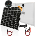 50 W 36 V p&auml;ikesepaneeliga autoakulaadija komplekt: DERUXI 50 W mono p&auml;ikesepaneel 24 V geel-, AGM-, LiFePO4-akudele: 50 W p&auml;ikesepaneelid, sisseehitatud PWM-laadimiskontroller + 2 paari SAE p&auml;ikesekaableid, PV p&auml;ikesemoodul.