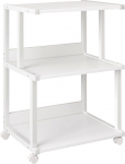 IBUYKE printeri statiiv koos riiulitega, 3-tasandiline printeri laud ratastega, printerik&auml;ru koju, kontorisse, rulliv k&auml;ru statiiv kuumpressi, mikrolaineahju ja minik&uuml;lmiku jaoks TPS001W