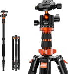 K&F Concept 198 cm kaamerastatiiv, alumiiniumist statiiv, statiiv monopood funktsiooniga, 360&deg; panoraamkuulipilduja kiirl&uuml;litusplaat m&auml;ngureflekskaamerale, digikaamerale