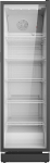 SCHOEPF GKS350SB Commercial Drinks Fridge - Recirculation - Glass Door Fridge - 347L - 5 Adjustable Wire Shelves - Black - 194.5cm Height